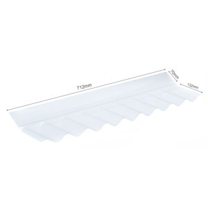 3" Clear PVC Wall Flashing For Corrugated Roofing Sheets Iron Profile 76/18mm