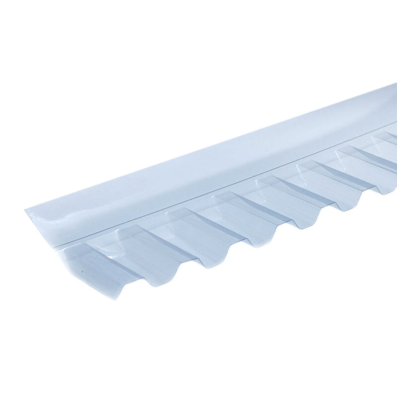 3" Clear Greca Profile 76/18mm PVC Wall Flashing For Corrugated Roofing Sheets