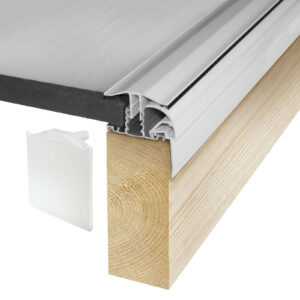 Exitex Gable End Trim Finishing Profile For Capex Snap Down Glazing Bar