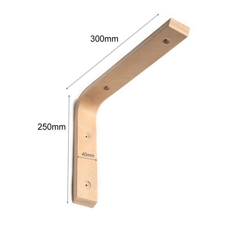 Single Heavy Duty Wooden Plywood Shelf Support Bracket Beech Timber Shelf Bracket