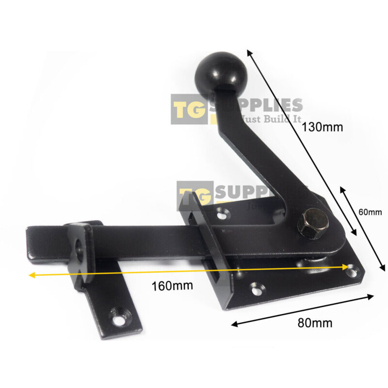 Heavy Duty Black Gate Latch Bolt Gate Catch