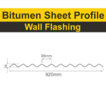 PVC Wall Flashing For Corrugated Bitumen Sheet Profile - Fits BituRoof, Onduline, Coroline, Gutta – 920mm