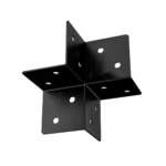 Black Decorative Pergola Bracket Three Way Corner Connector