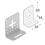 Heavy Duty Adjustable 2mm Galvanised Angle Bracket