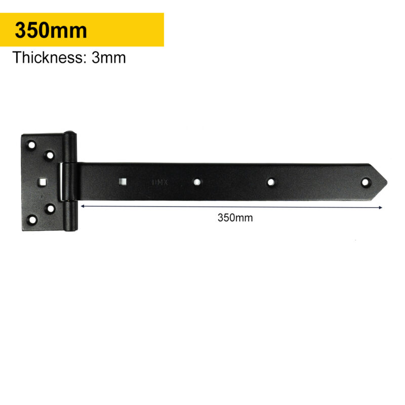 Single Black Heavy Duty Tee Gate Hinges Door Shed Hinges