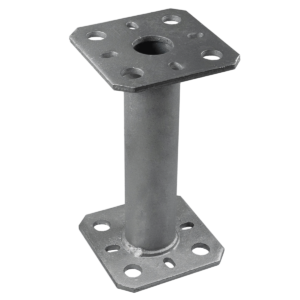 Heavy Duty Hot Dip Galvanised 4mm Thick Bolt Down Pergola Post Support With Extended Elevation