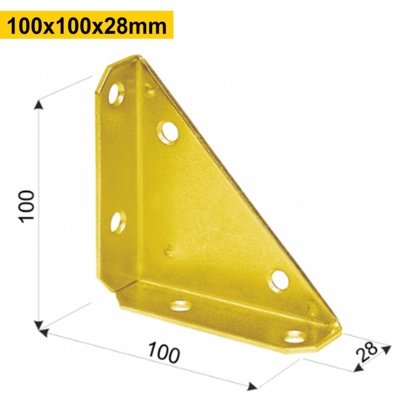 Yellow Galvanised Metal Corner Protector Edge Guard Corner Safety Bracket Brace