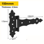 Heavy Duty Single Black Ornamental Decorative Gate Hinges Door Hinge Shed Hinge