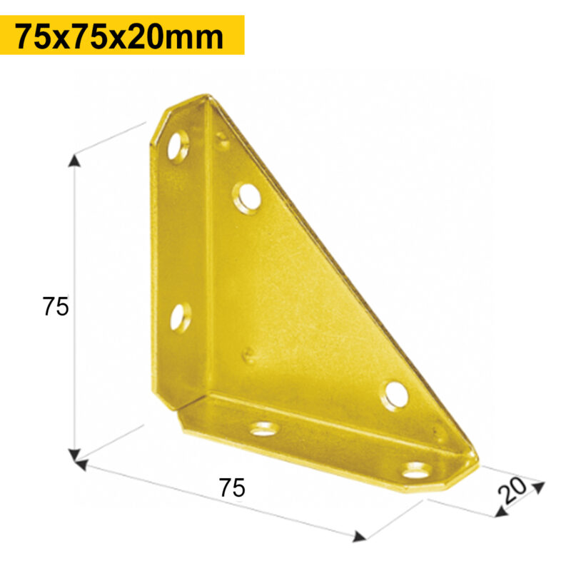 Yellow Galvanised Metal Corner Protector Edge Guard Corner Safety Bracket Brace