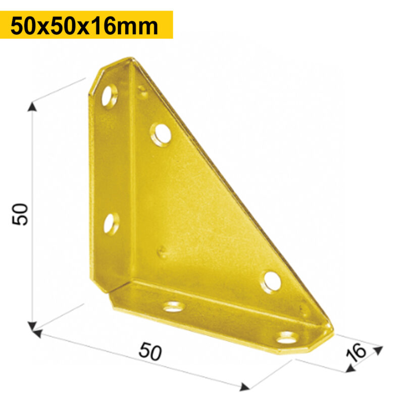 Yellow Galvanised Metal Corner Protector Edge Guard Corner Safety Bracket Brace