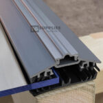 Rafter Supported 50mm Wide AluTGlaze® Aluminium Glazing Bars For Polycarbonate Sheets and Glass With Concealed Fixings