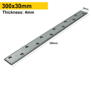Heavy Duty 4mm Thick Galvanised Metal Flat Plate | Jointing Mending Plate | Flat Metal Bracket