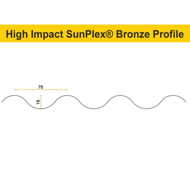High Impact SunPlex® Bronze Polycarbonate Corrugated Roofing Sheets