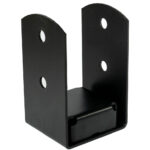 Black Down Post Pergola Post Support With A Spacer | Pergola Post Bracket | Post Ground Anchor | Fence Post Bracket