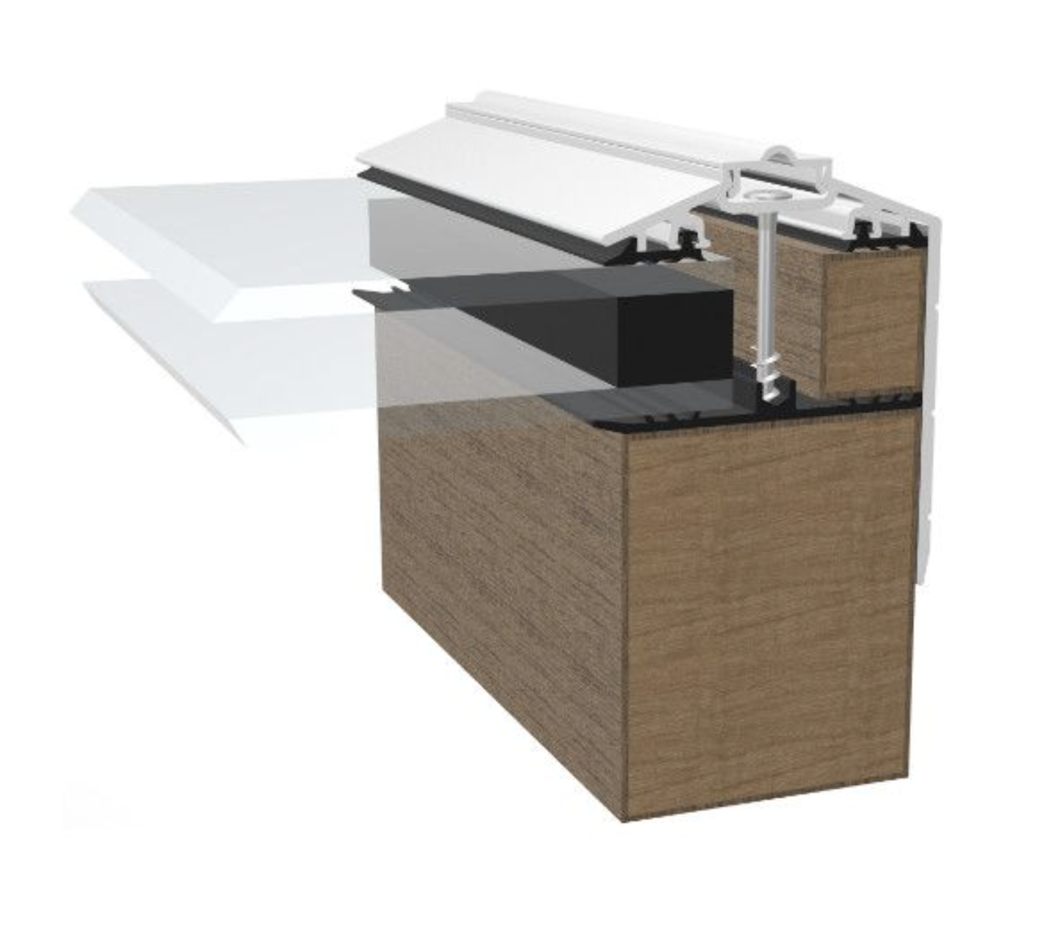 Bar Rafter Kit Rafter Supported 50mm Wide AluTGlaze® Aluminium Gable End Finishing ...