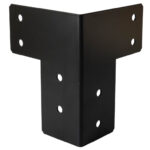 Heavy Duty Threeway BlackPergola Corner Bracket Connector | Pergola Corner Brace | Furniture Corner Bracket