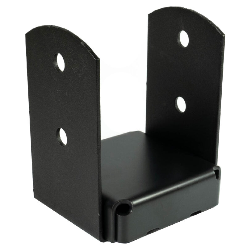 Black Down Post Pergola Post Support With A Spacer | Pergola Post Bracket | Post Ground Anchor | Fence Post Bracket