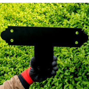 Black Ornamental Tee Bracket Brace | T Shape Pergola Connector | Black Tee Plates | T Brackets