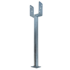 Heavy Duty Galvanised Concrete In U Shape Pergola Post Support | Ground Anchor | Foundation Base | Post Bracket