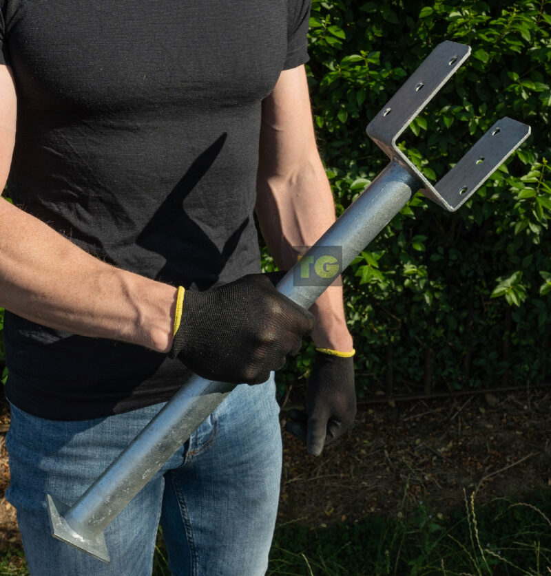 Heavy Duty Galvanised Concrete In U Shape Pergola Post Support | Ground Anchor | Foundation Base | Post Bracket