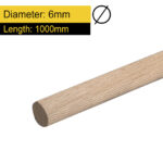 Beech Wooden Dowel – 1000mm Smooth Wooden Rod | Wooden Peg