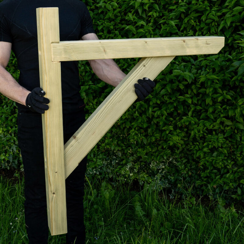 Single Heavy Duty Pressure Treated TimberLock® Porch Gallows Bracket with Free Fixings Included