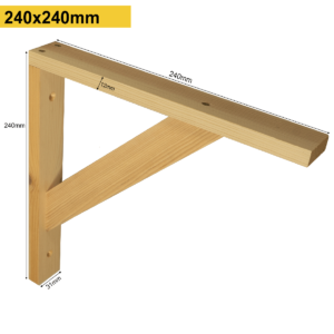 Velora® Single Wooden Shelf Bracket | Modern Timber Shelf Bracket | Wooden Shelf Support