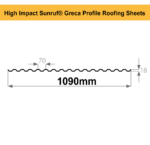 High Impact Sunruf® Clear PVC Corrugated Greca Box Profile Roofing Sheets