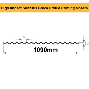 High Impact Sunruf® Clear PVC Corrugated Greca Box Profile Roofing Sheets