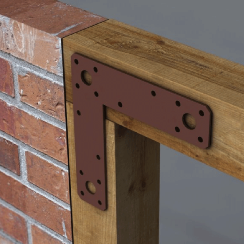 Heavy Duty Flat Corner Plate L Shape 90 Degree Right Angle Bracket Mending Brace Jointing Plate 150x150x38mm