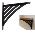 Heavy Duty Black Powder Coated Metal Shelf Support Bracket