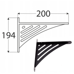 Heavy Duty Black Powder Coated Metal Shelf Support Bracket