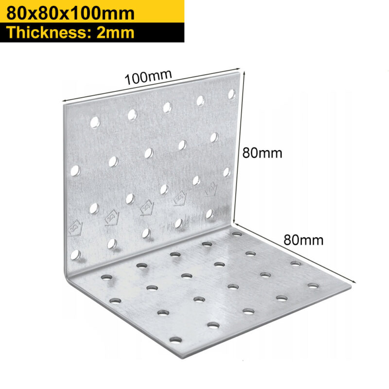 Heavy Duty Galvanised Perforated Angle Bracket | Corner Bracket | Corner Brace For Structural Applications