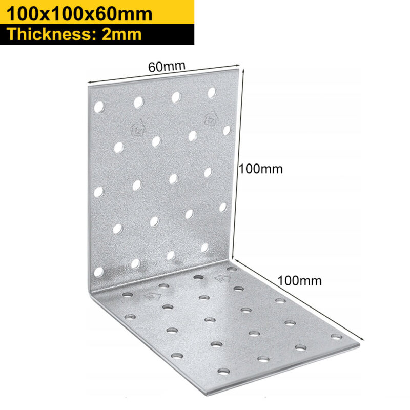 Heavy Duty Galvanised Perforated Angle Bracket | Corner Bracket | Corner Brace For Structural Applications