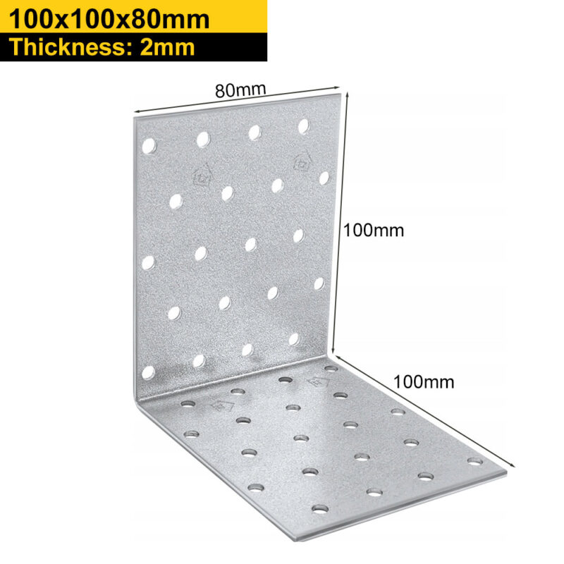 Heavy Duty Galvanised Perforated Angle Bracket | Corner Bracket | Corner Brace For Structural Applications