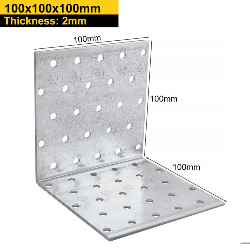 Heavy Duty Galvanised Perforated Angle Bracket | Corner Bracket | Corner Brace For Structural Applications