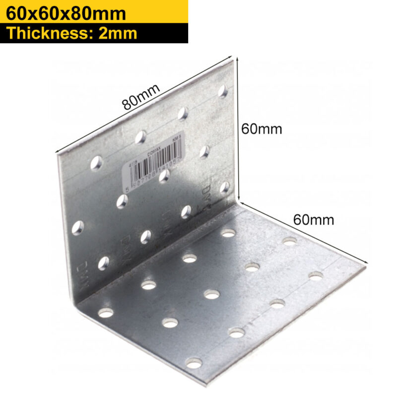 Heavy Duty Galvanised Perforated Angle Bracket | Corner Bracket | Corner Brace For Structural Applications