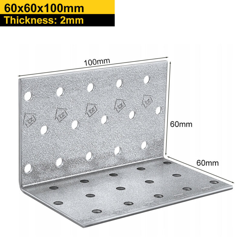 Heavy Duty Galvanised Perforated Angle Bracket | Corner Bracket | Corner Brace For Structural Applications