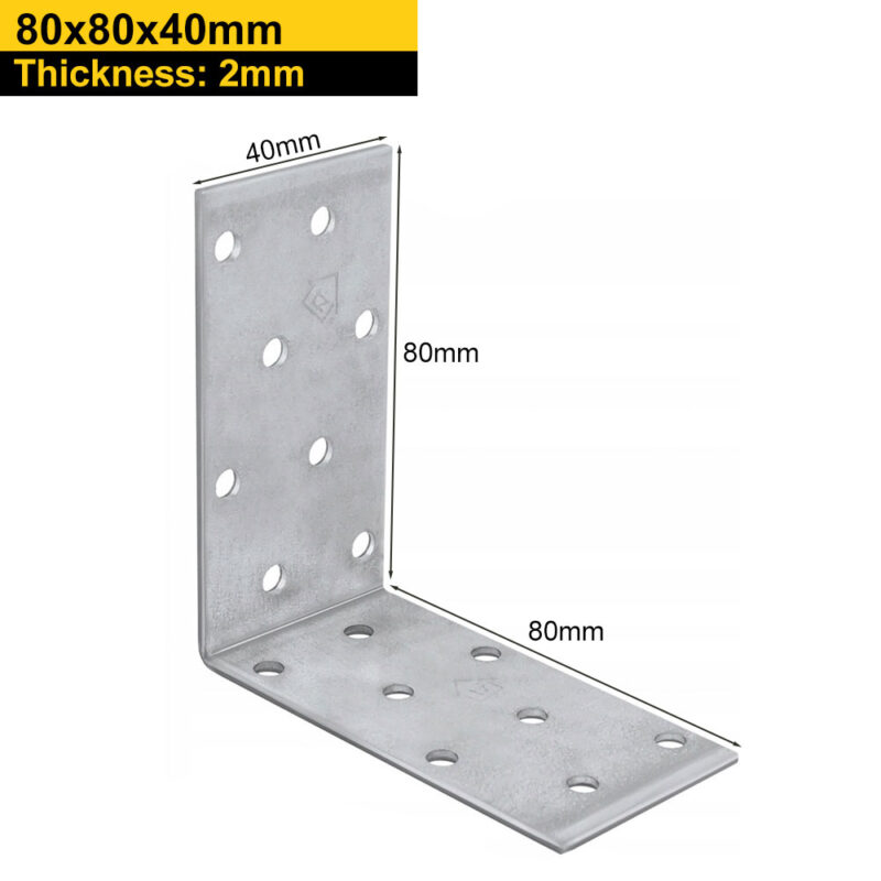 Heavy Duty Galvanised Perforated Angle Bracket | Corner Bracket | Corner Brace For Structural Applications
