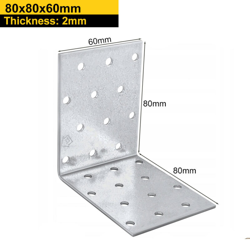 Heavy Duty Galvanised Perforated Angle Bracket | Corner Bracket | Corner Brace For Structural Applications