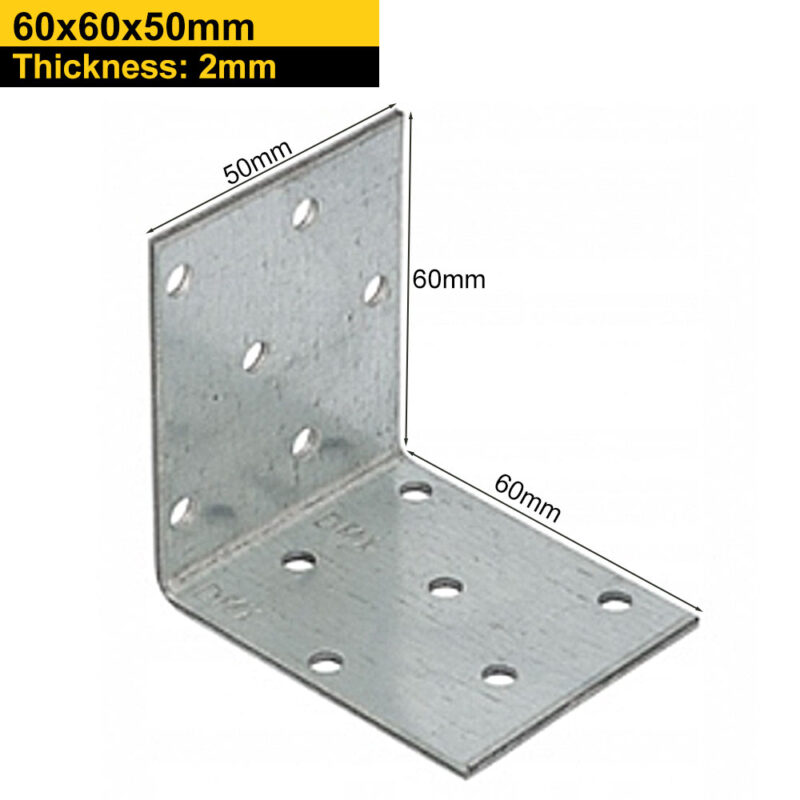 Heavy Duty Galvanised Perforated Angle Bracket | Corner Bracket | Corner Brace For Structural Applications