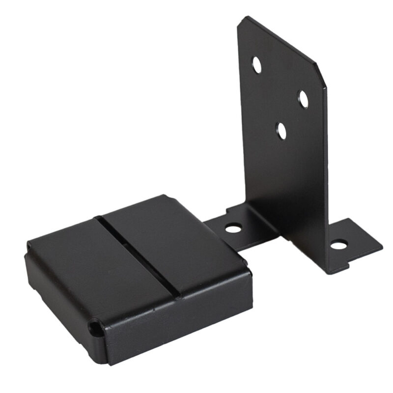 Premium Black Powder Coated Bolt Down Concealed Pergola Post Base | Internal Bolt Down Post Support