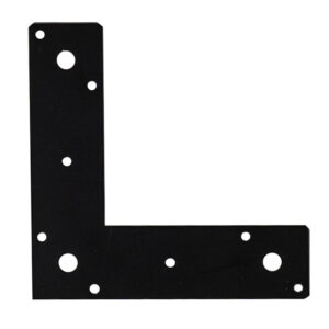 Heavy Duty Black Flat Corner Plate L Shape 90 Degree Right Angle Bracket Mending Brace Jointing Plate 150x150x40mm