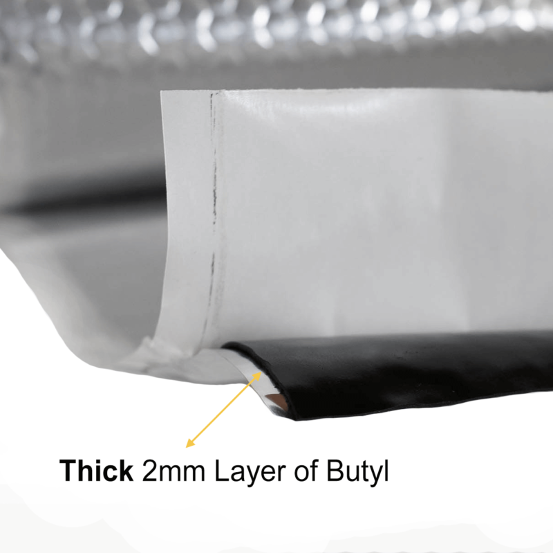 EcoTherm Aluminium Heat Reflecting Self-Adhesive Butyl Mat – Advanced Thermal & Acoustic Insulation - Sound Proofing