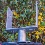 Heavy Duty Hot Dip Galvanised Adjustable 140–200mm Bolt Down Pergola Post Support Base