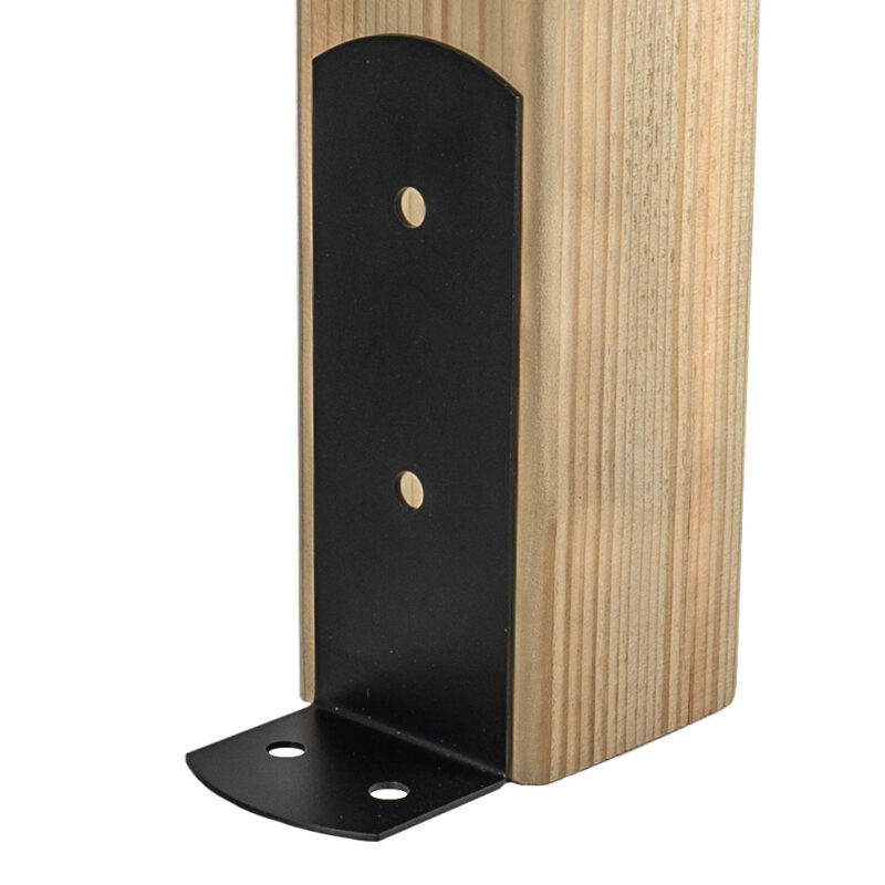 Versatile Black Bolt Down Post Angle Bracket – Angle Support for Pergolas, Gazebos & More