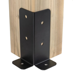 Heavy Duty Black Pergola Bolt Down Post Support | Wooden Post Corner Bolt Down Bracket