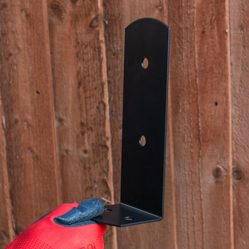Versatile Black Bolt Down Post Angle Bracket – Angle Support for Pergolas, Gazebos & More