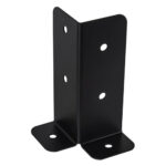 Heavy Duty Black Pergola Bolt Down Post Support | Wooden Post Corner Bolt Down Bracket