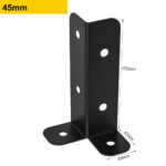 Heavy Duty Black Pergola Bolt Down Post Support | Wooden Post Corner Bolt Down Bracket